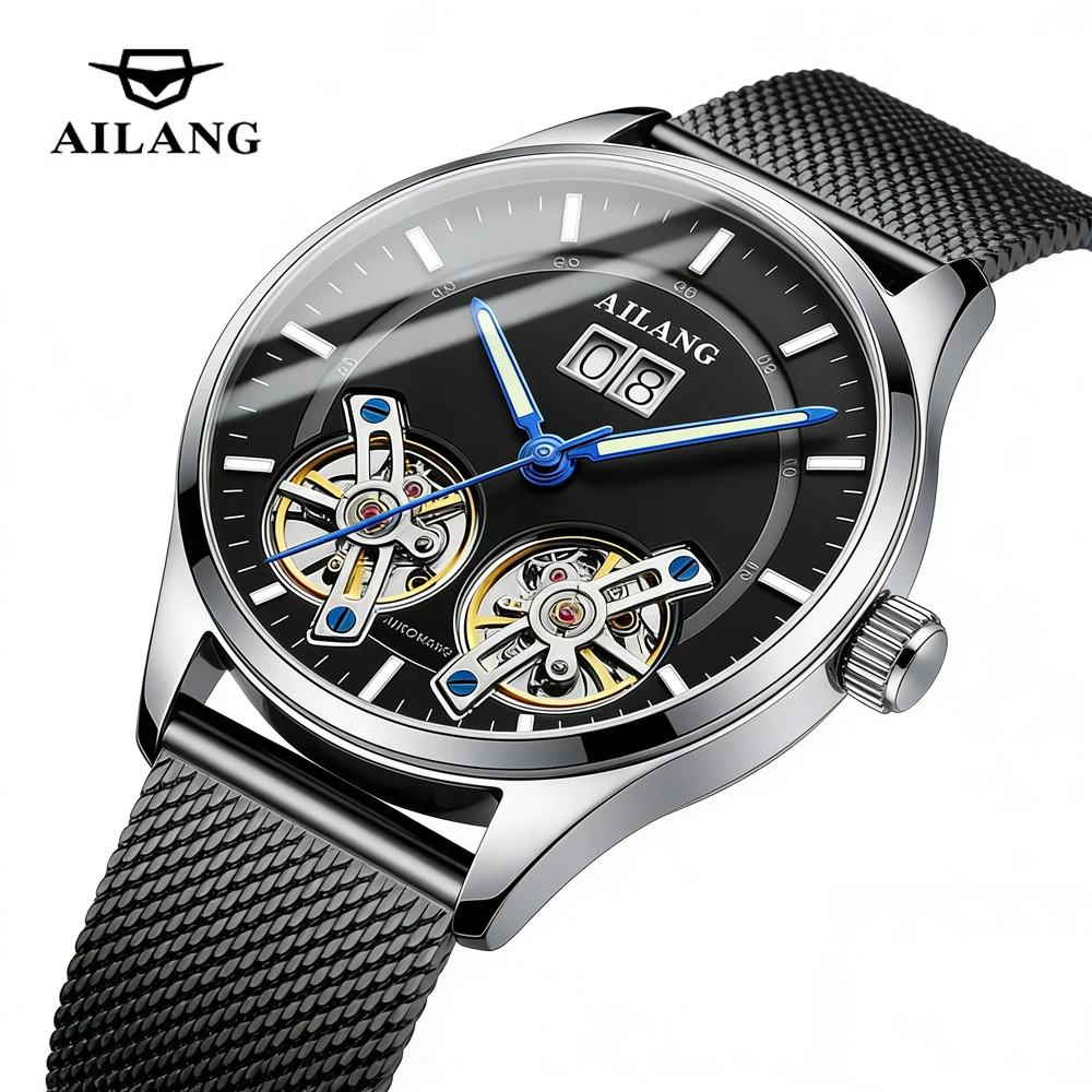 AILANG New Mens Watches Double - Tourbillon Movement Watch review and price