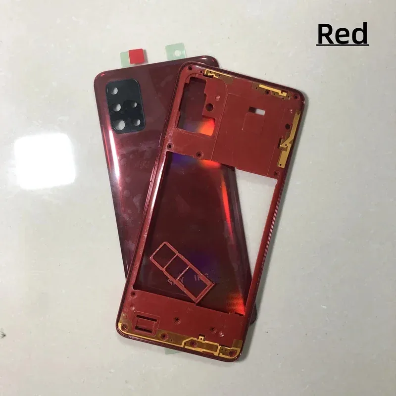 

Для Samsung Galaxy A50 A505 A70 A51 A515 A71 A715 Корпус Средняя рамка Крышка Батарея Задняя крышка Задняя крышка Объектив камеры