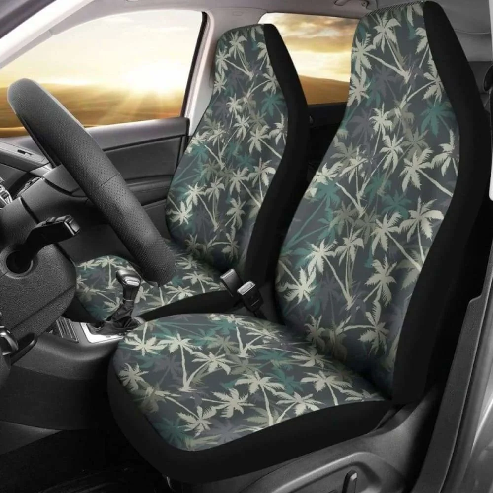 

Camo Car Sear Covers Palm Pattern,Pack of 2 Universal Front Seat Protective Cover