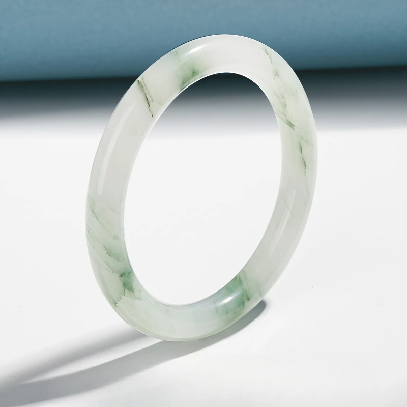 

Chinese Fengtianshan Cui Bracelet, Classic Simple Women's Jewelry