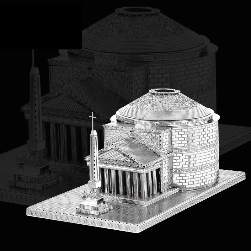 3D Metal Puzzler World renowned architecture The Pantheon model KITS Assemble Jigsaw Puzzle Gift Toys For Children