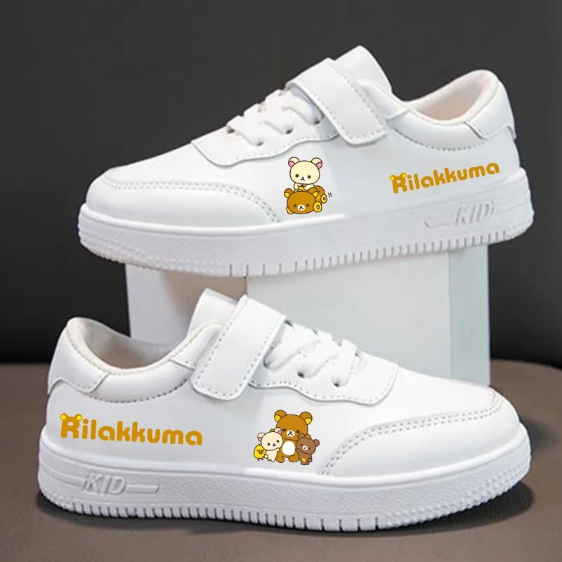 

Rilakkuma Boys Girls Cute Casual Shoes Cartoon Anime Pattern Printed Board Shoe Students Fashion Sneaker Birthday Party Gifts