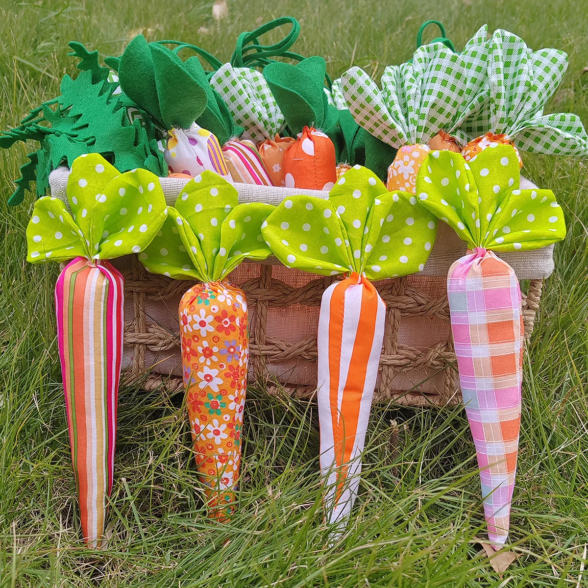 

3pcs Simulated Fabric Easter Carrot Ornaments Artificial Vegetables Carrots Home Decors Easter Party Photo Props Kid Birthday