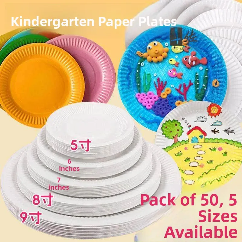 assiettes-en-papier-rondes-jetables-blanches-assiettes-a-gateau-vaisselle-pour-dessin-artistique-pour-la-maternelle-bricolage-ustensiles-de-table-biodegradables-faits-a-la-main