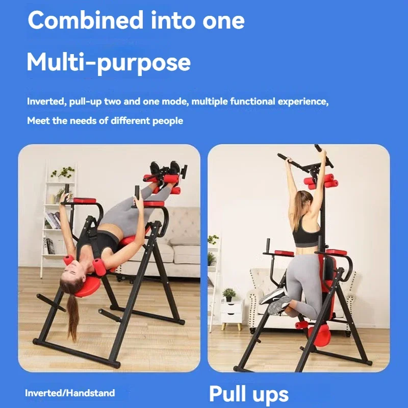 

Inversion machine, fitness inversion device, stretching and traction aid, yoga exercise, abdominal tightening and hanging device
