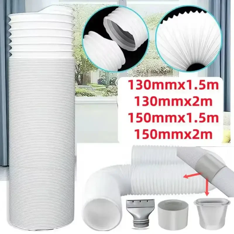 Universal Duct Extension Pipe Telescopic Vent Hose Fittings Duct Outlet Ventilation Pipe Accessories for Mobile