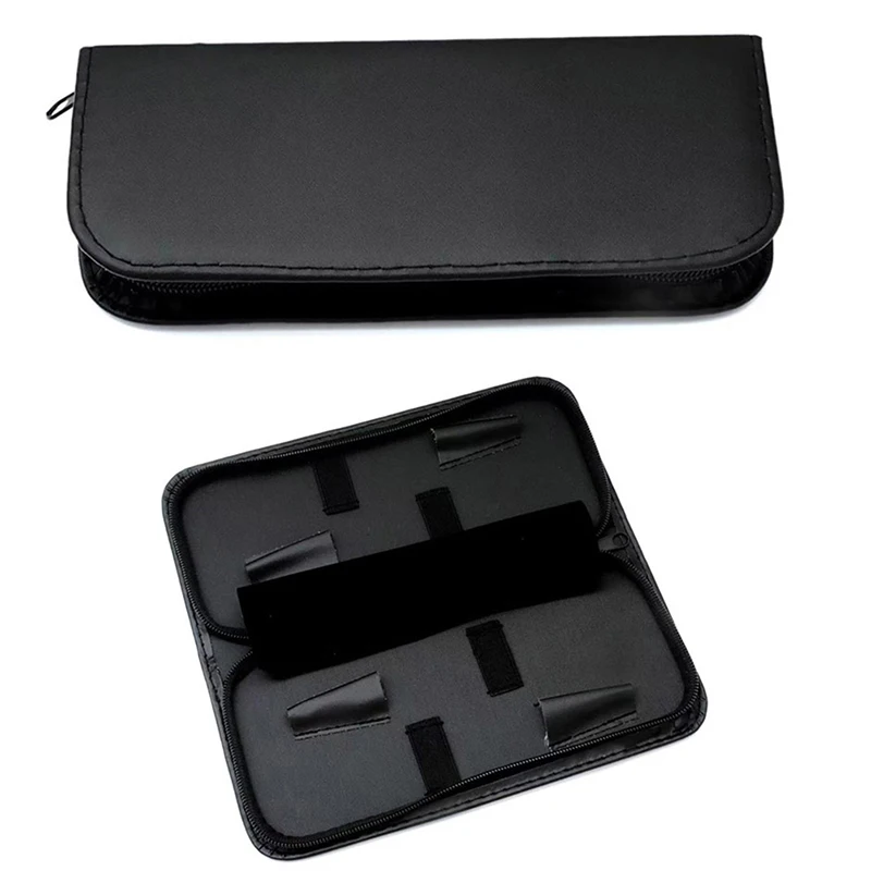 PU Leather Haircut Scissors Bag Hairdressing Hairstyling Scissors Case Multifunction Professional Salon Zipper Pouch Bag