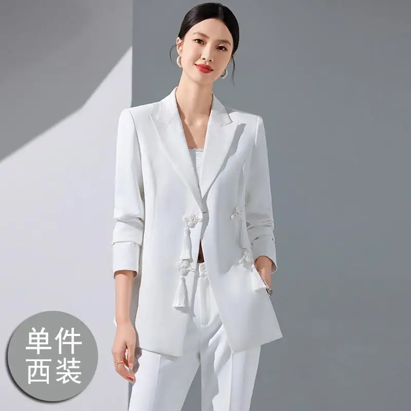 Costumes de style chinois haut de gamme pour femmes, vestes de costume professionnelles à la mode, vapordeskL, automne, nouveau style, 3-A73