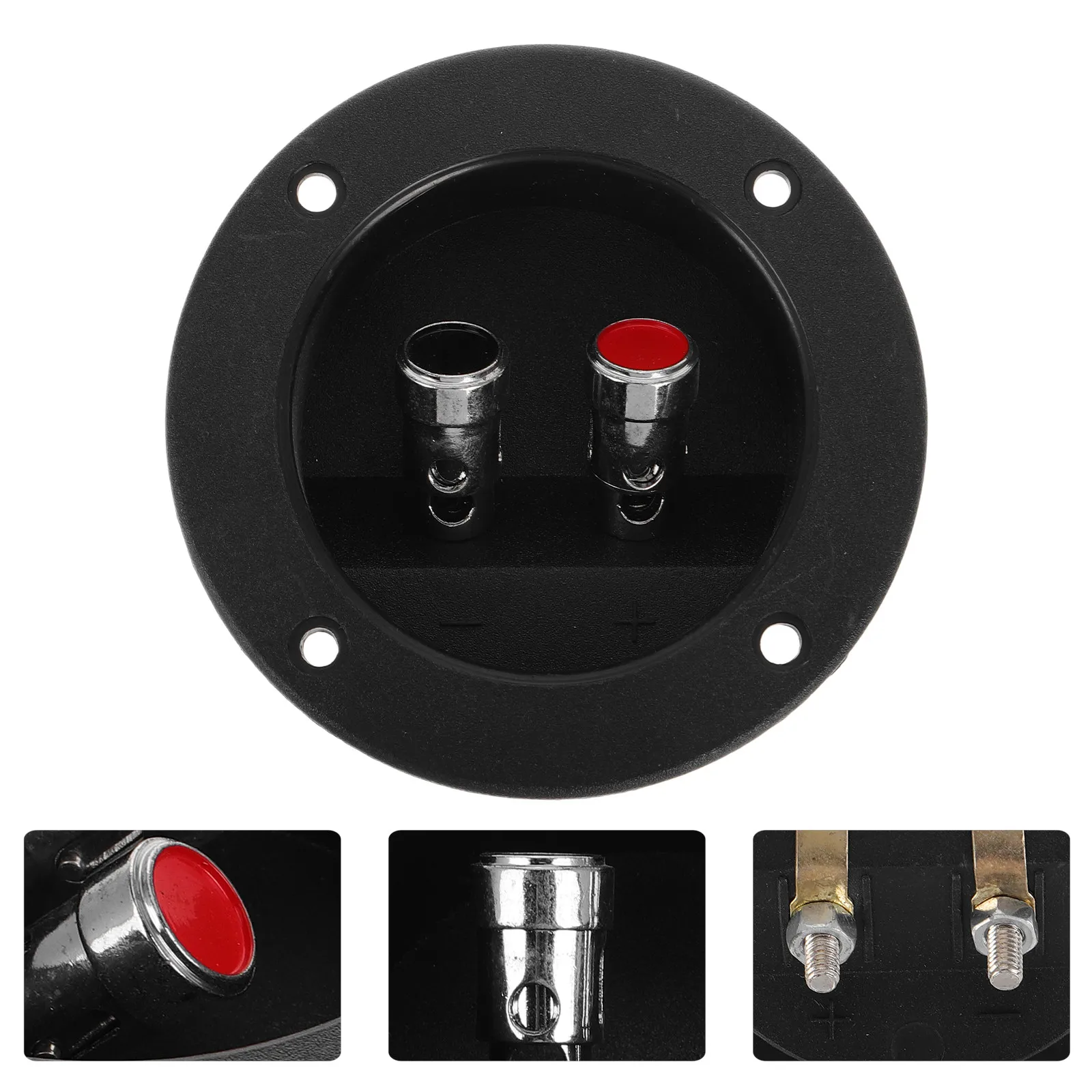 Low Bass Speaker Box Terminal Cup Car Audio Double Binding Post Connector Reliable Heavy Duty Speaker Terminal for Sound Upgrade