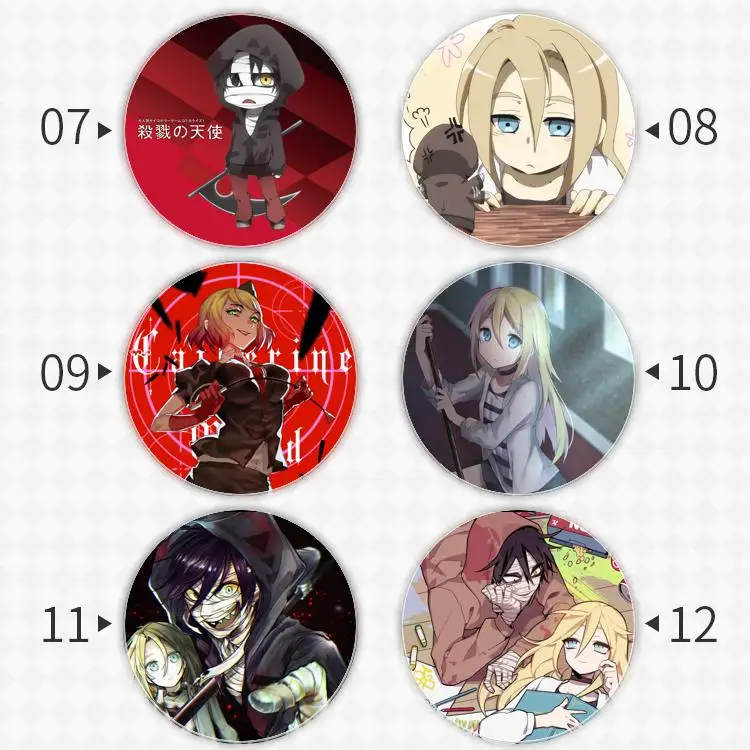 Satsuriku no Tenshi Angels Of Death Rachel Gardner Badge Brooch anchor Peripherals Pin Anime School bag Gift For Friend