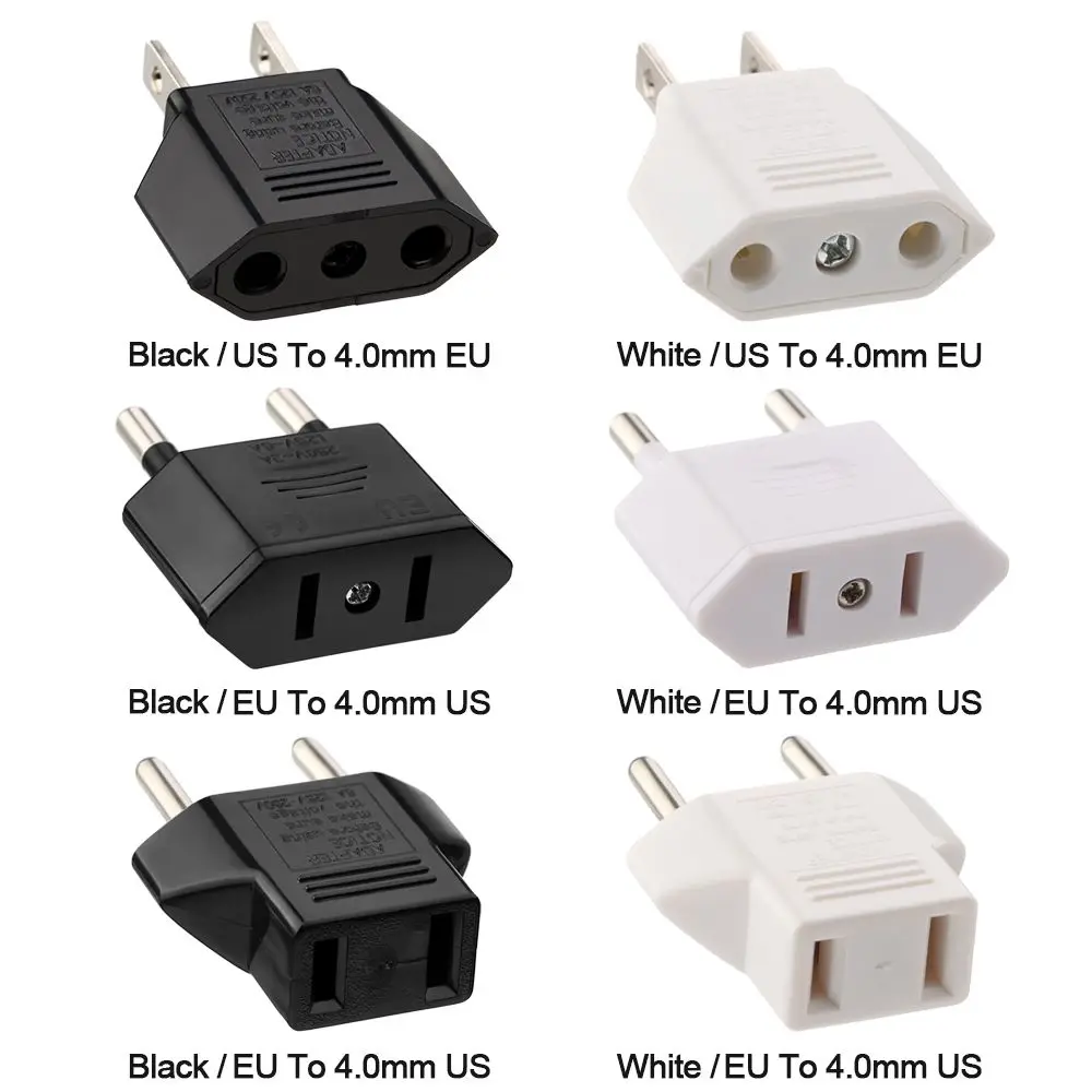 1PC Travel Socket EU To US Charger Socket Power Adapter Plug Adapter EU Plug Adapter US To EU