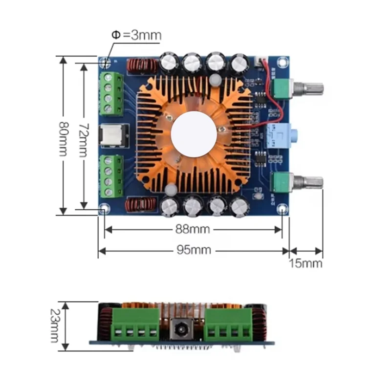 Placa amplificadora de áudio JABS-XH-A372 tda7850 quatro canais 50w * 4 amplificador subwoofer estéreo de carro hifi amplificador baixo home theater