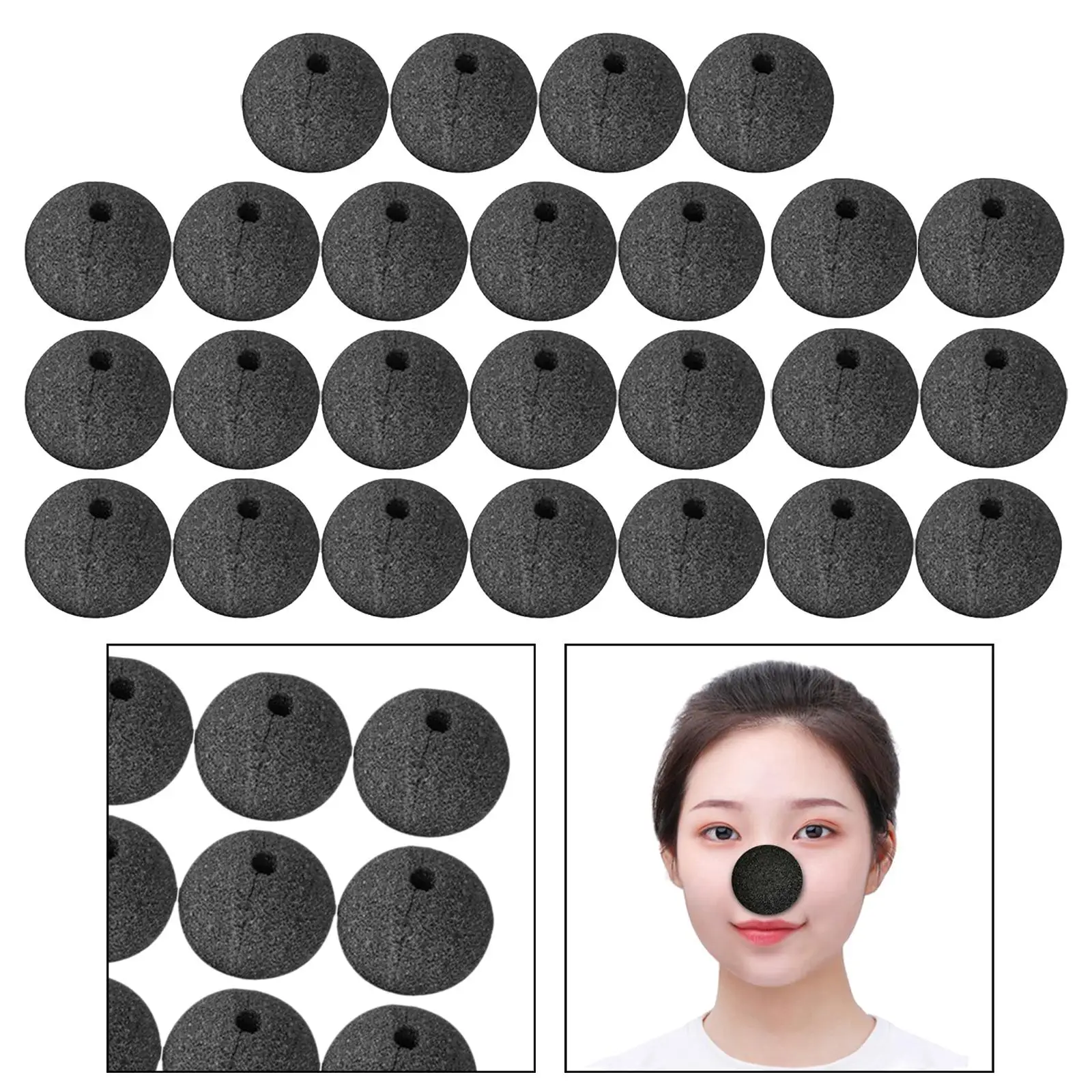 25Pcs Clown Noses Elk Noses for Stage Performance Comic Party