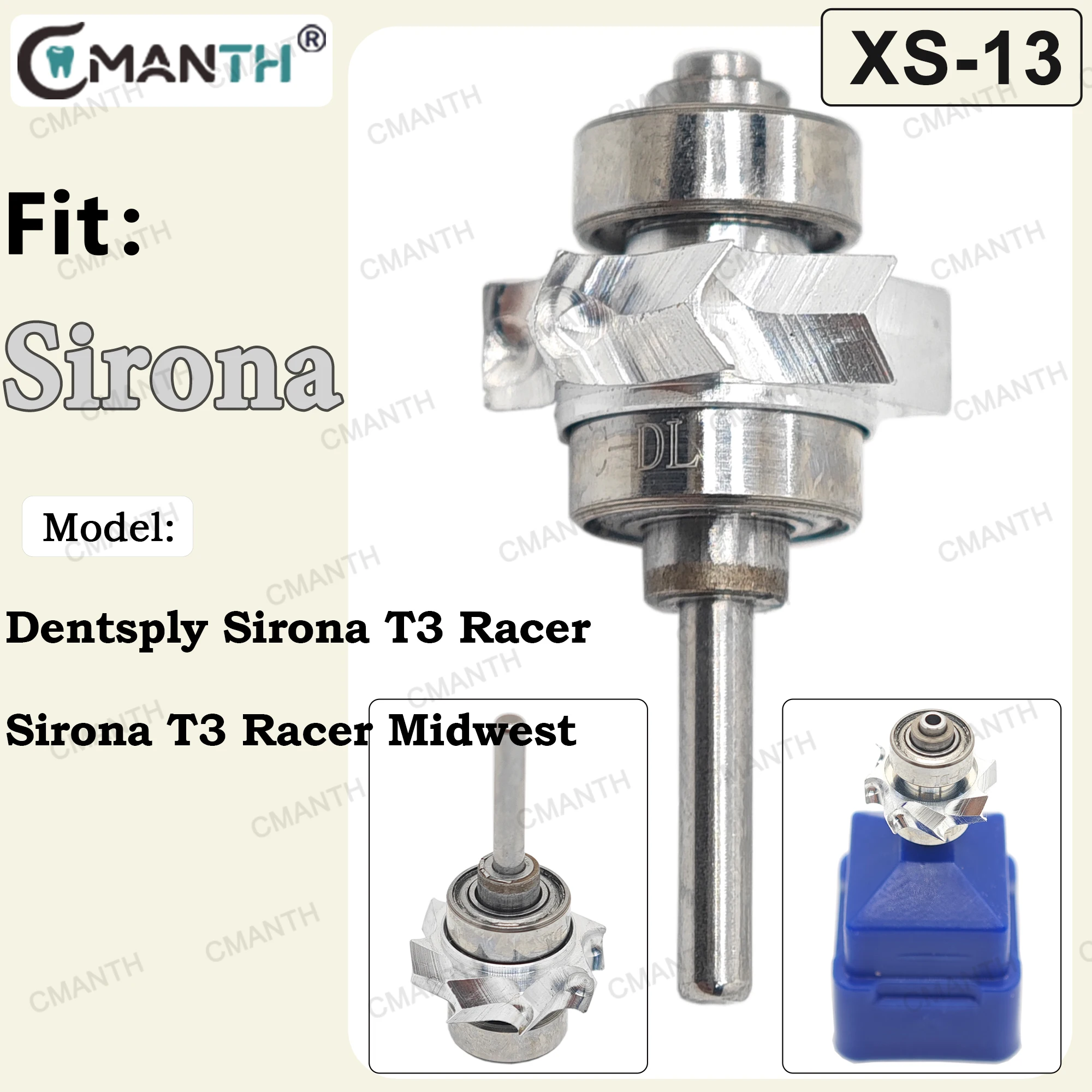 

Fit Dentsply Sirona T3 Racer Sirona T3 Racer Midwest Handpiece Dental High Speed Rotor Turbine Cartridge Dentistry Accessories