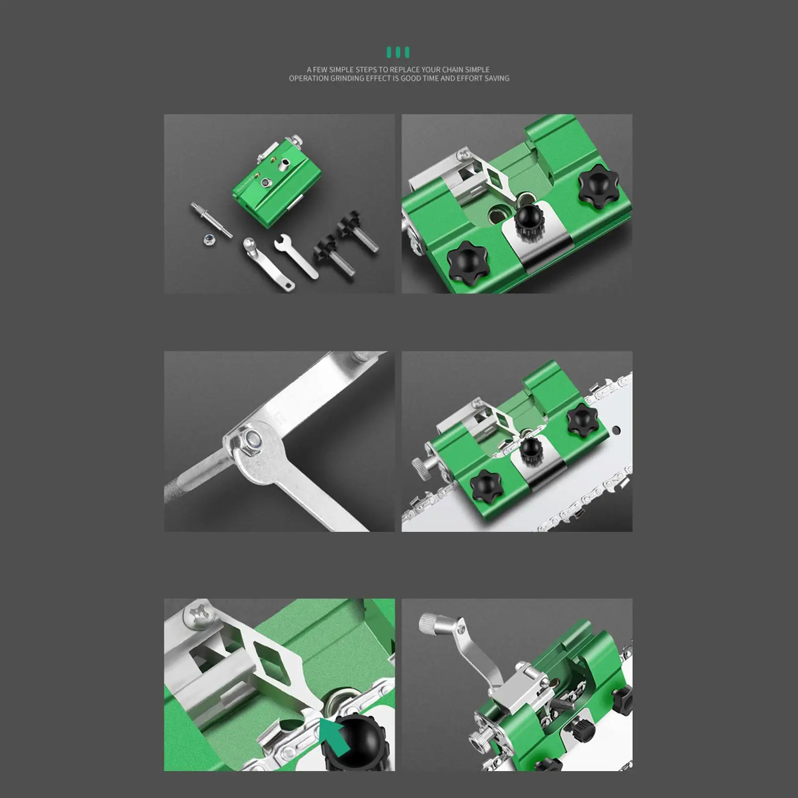 

Chain Saw Sharpener Tool Hand Chainsaw Sharpener Tool Hand Crank Chain Saw Sharpening Machine Rustproof For Woodworking