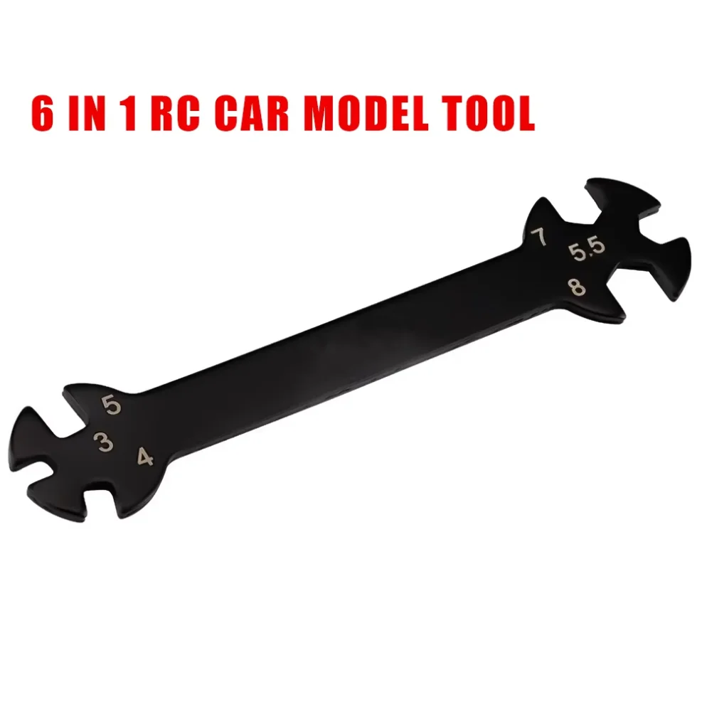 

Multifunction 6 in1 Repair Wrench 3/4/5/5.5/7/8mm Turnbuckle and Nut Spanner Tool for RC Drone Car Boat Off-road Vehicle