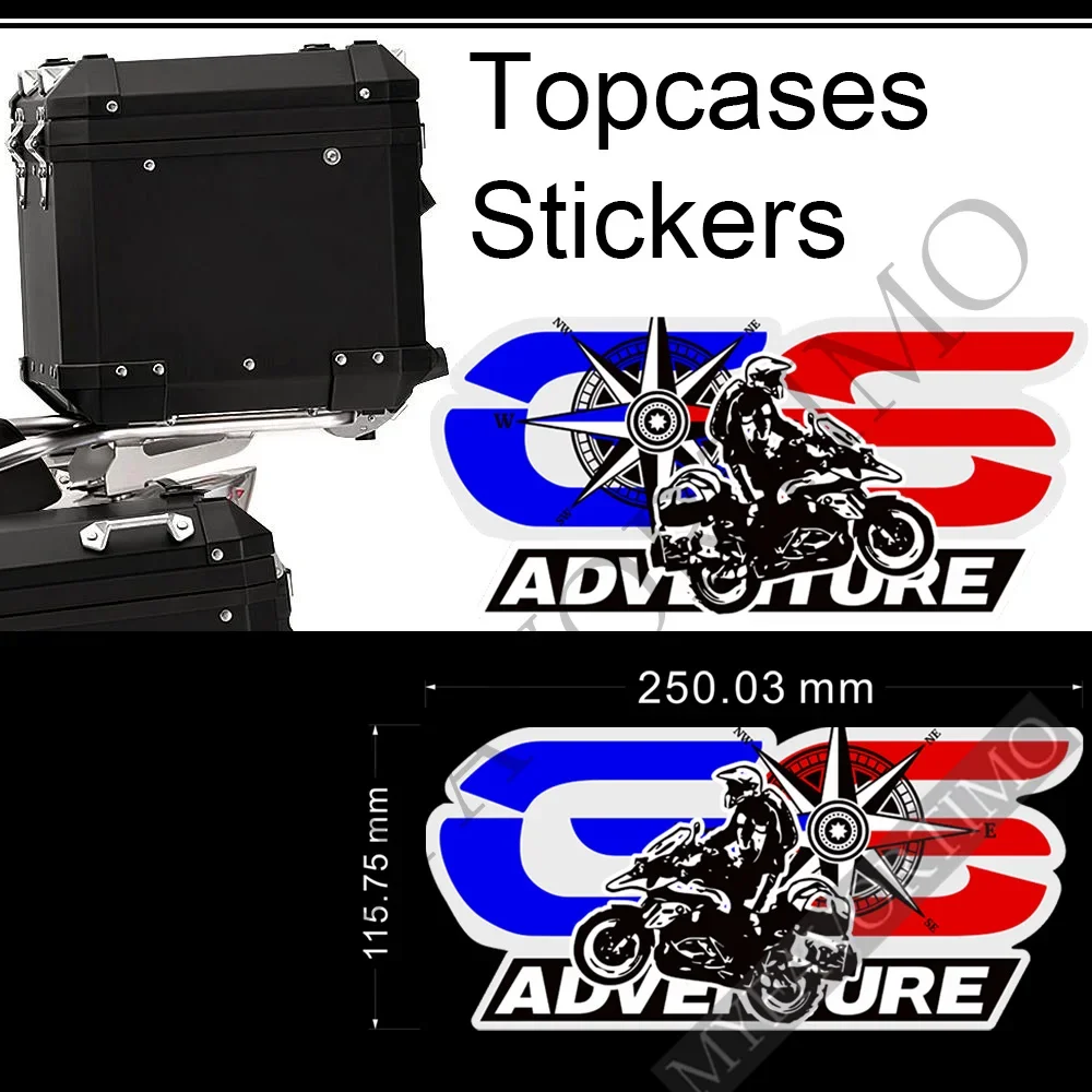 

For BMW R1200GS F850GS F800GS R1250GS F750GS G310GS R1150GS GSA HP Stickers Trunk Panniers Luggage Aluminium Cases Adventure