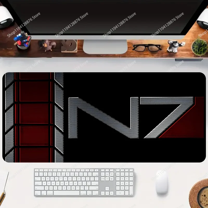 Mass Effect N7 Mousepad Gaming Mouse pad Gamer Pc Accessories Deskmat Keyboard Mat Desk Protector Mause Pads