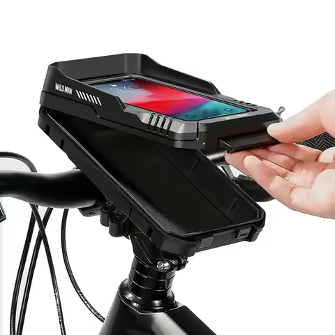 2023 New Waterproof Bicycle Motorcycle Phone Holder Touch Screen Handlebar Mobile Phone Bag for 5.5''-6.7" Cellphones