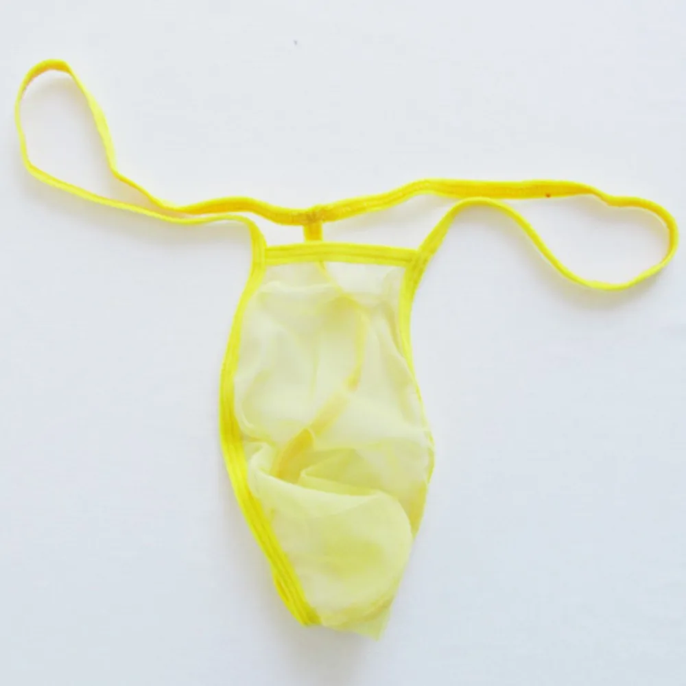 Men Liquid Stretch Thong Ultra-Thin Underwear For Hot Man See-through Mesh Gay Sissy Pouch Cut G Strings Summer Men's Panties view 4