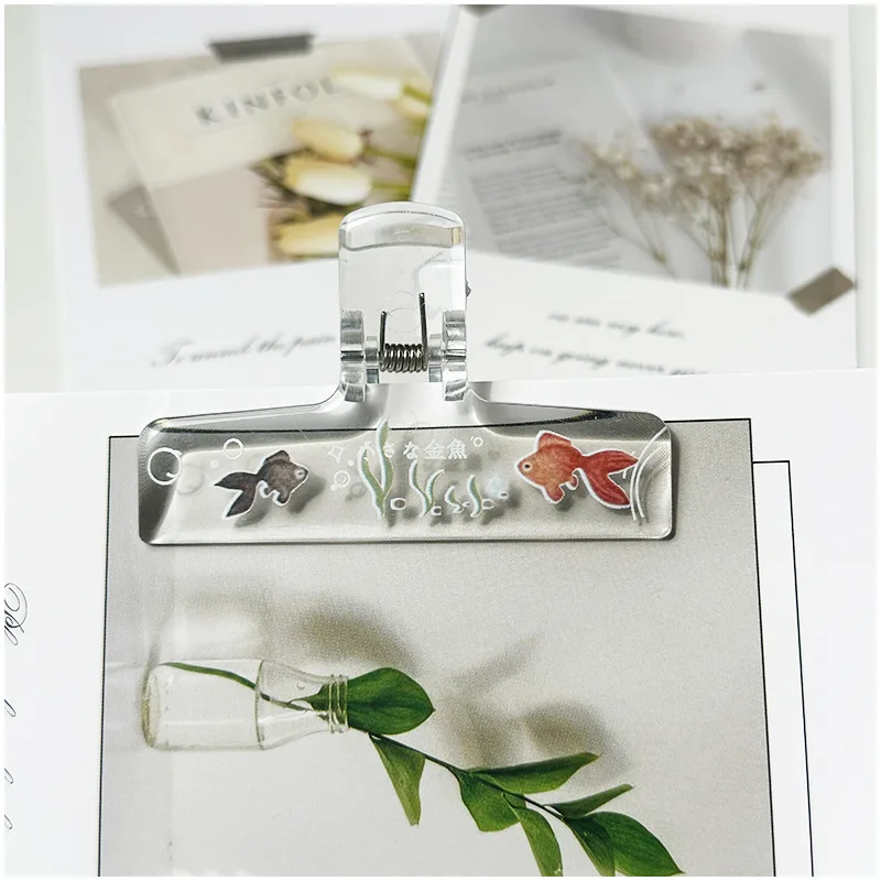 

1pc Transparent Acrylic Binder Clips Book Piano Sheet Paper Clamps for Student Notebook Journal Document Organizer Stationery