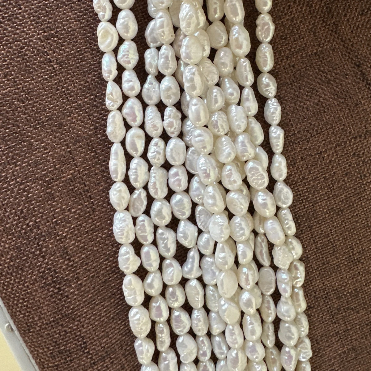 4.5-5.5mm 바로크 천연 담수 진주 불규칙 반제품 비즈, 쥬얼리 제작 DIY 목걸이 팔찌 액세서리용