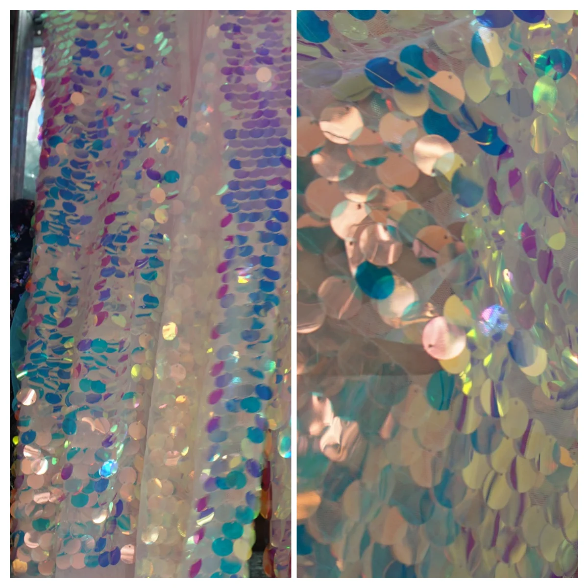 Glamoroso tela bordada de almendras con lentejuelas para vestidos de gala de lujo, vestidos de noche, capas nupciales y creaciones de alta costura de diseñador