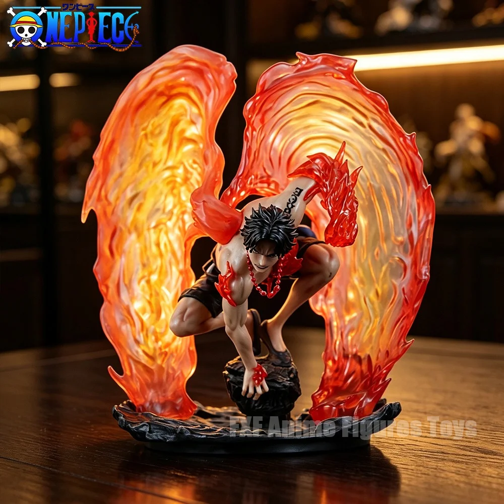 28cm Anime ONE PIECE Figur Portgas D Ace Actionfiguren PVC Desktop-Ornament Sammlermodell Spielzeug Geschenke