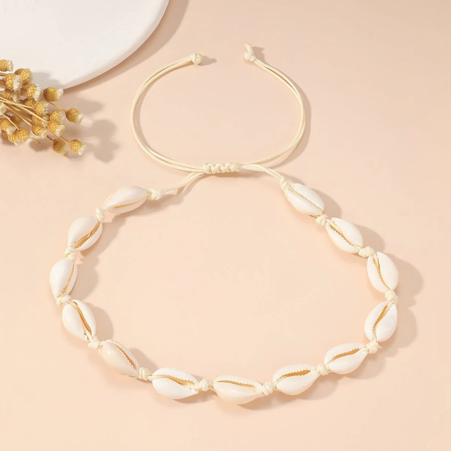 Personality Vintage Bohemia Beach Travel Style Minimalist Elegant Seashell Lady Necklace Jewelry Accessories