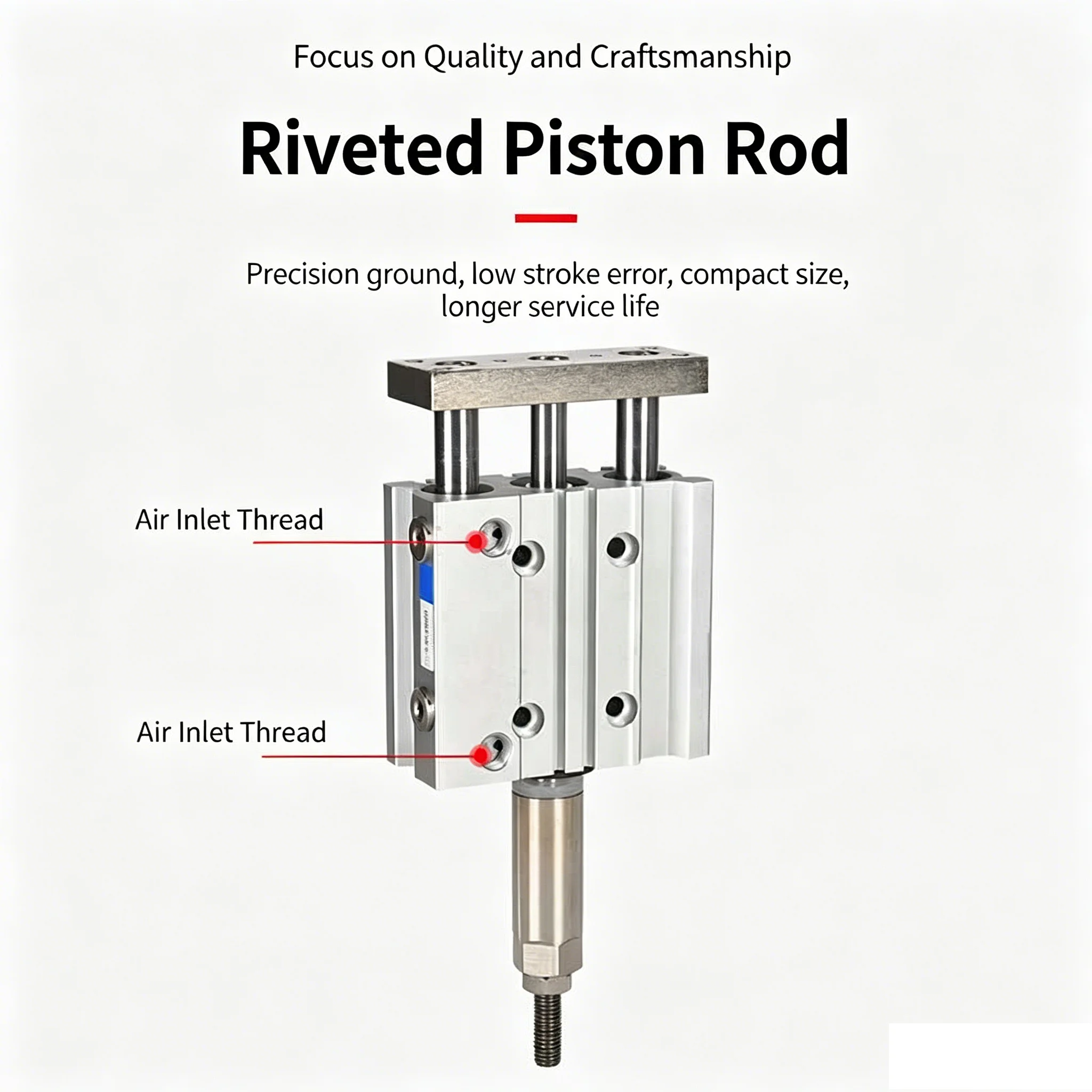 Type With guide rod stroke adjustable three-axis cylinder three-rod MGPMJ series  12/16/20/25*32X40X50-20/30-XC8