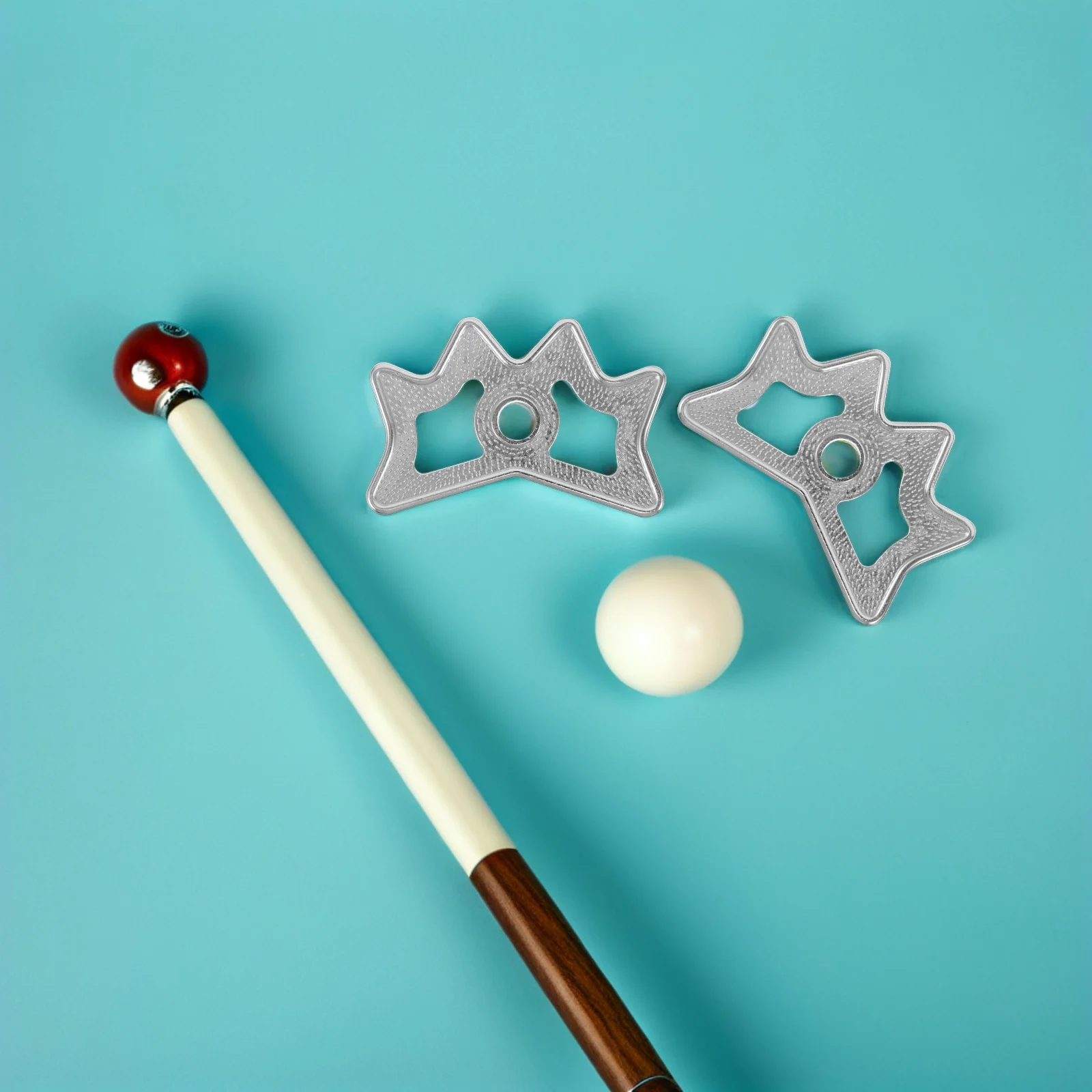 

3Pcs Metal Pool Cue Holder Five-Pronged Design Stable Support Durable Billiard Accessory Pool Bridge Head Billiard Cue Rack