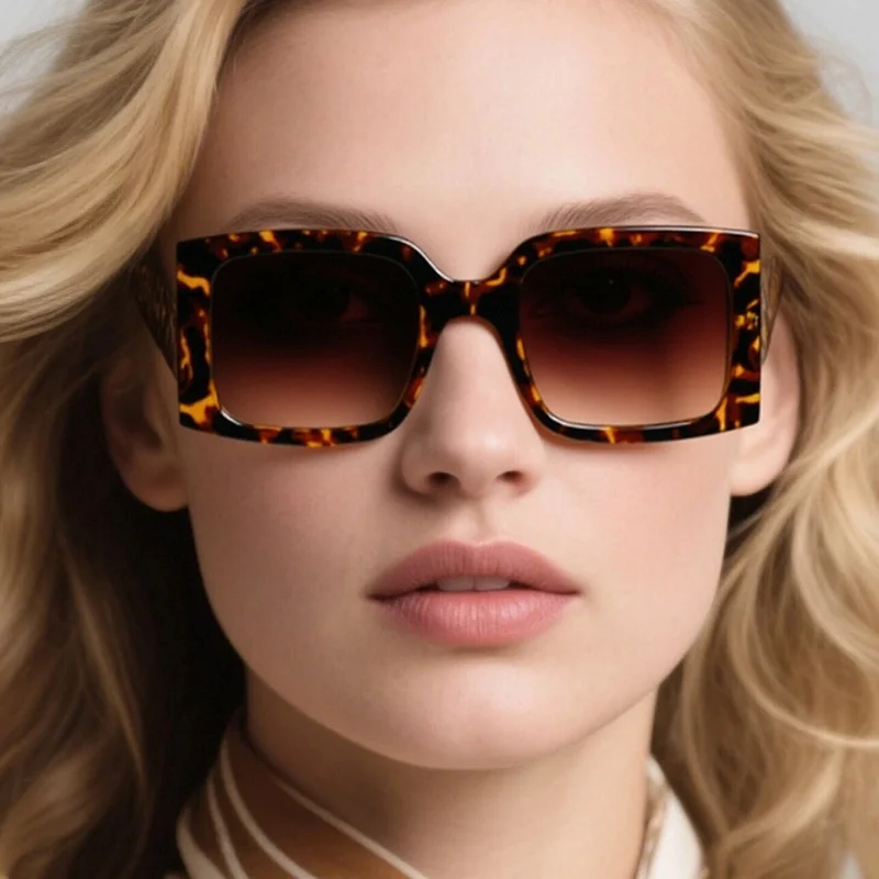 النظارات الشمسية الرجال النساء مربع الأزياء سميكة العلامة التجارية الفاخرة مصمم الرجعية في الهواء الطلق عطلة حزب الهدايا التبعي gafas دي سول النظارات #2