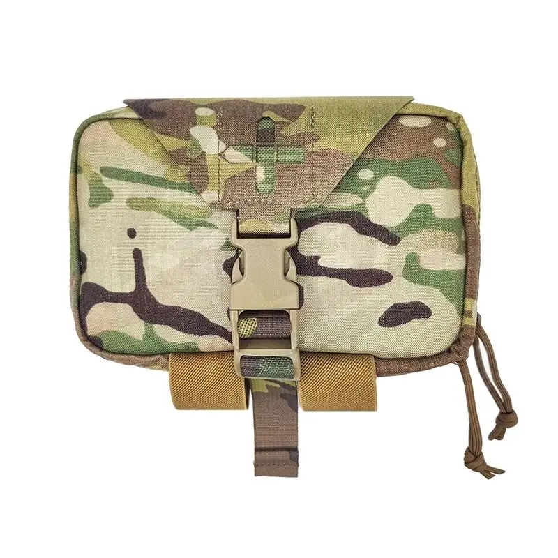 

Tactical Raiders Tear Off Fast Deploy Medical Pouch For Belt & Molle NIR Compliant MC Multi Camo TR103