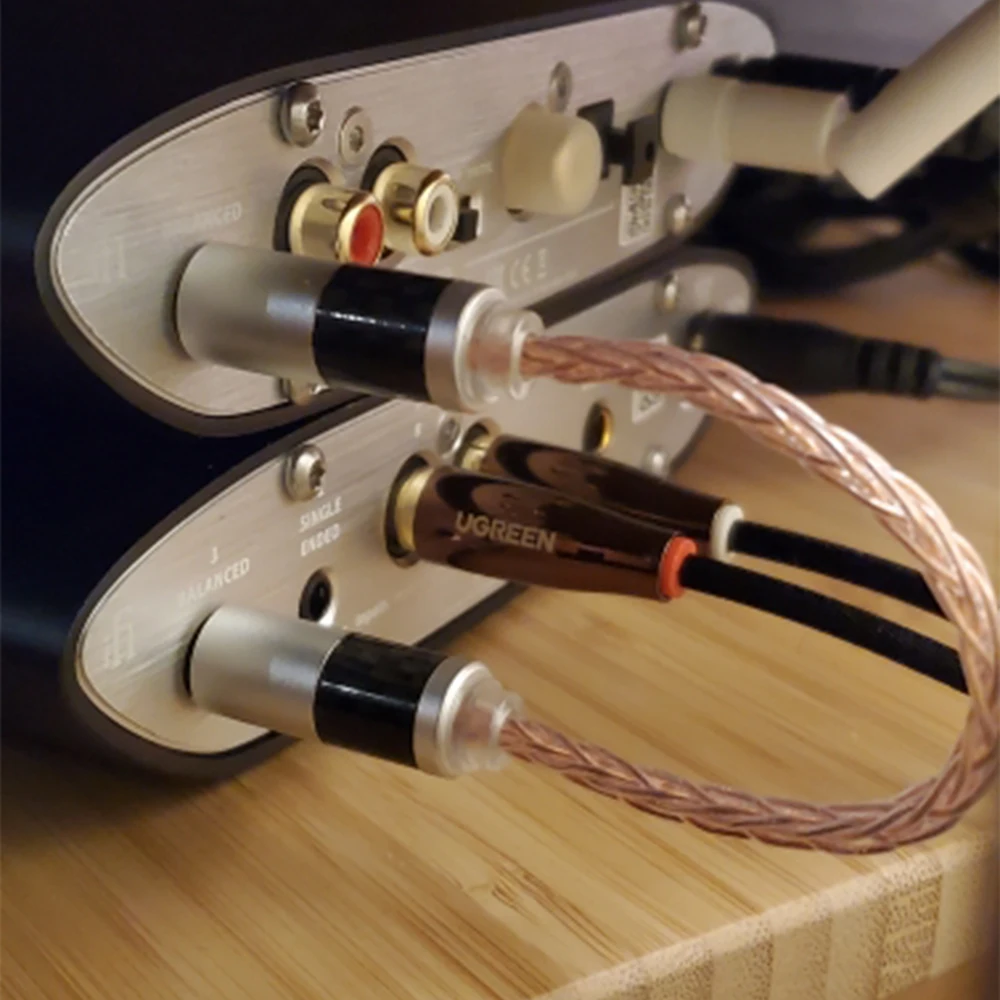 HIFI Single Crystal Kupfer 4,4 mm symmetrischer Stecker auf 4,4 mm symmetrischer Stecker Audio-Adapterkabel 4,4 Stecker auf Stecker Adapter – Detail 2