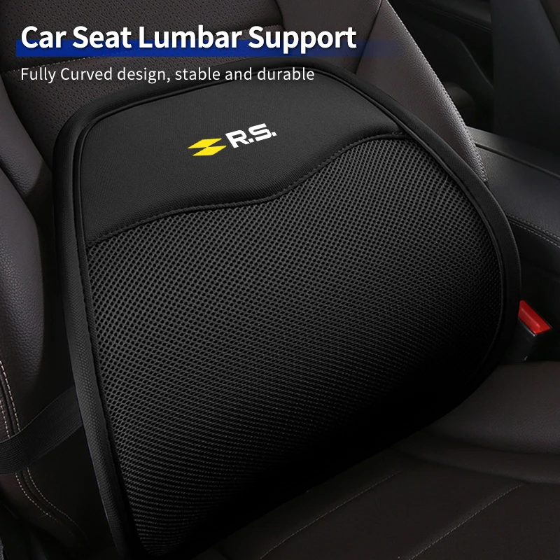 Ice Silk Car Seat Back Pad Lumbar Support Back Cushion Interior For Renault RS Performance Clio Scenic Logan Megane Koleos Sande