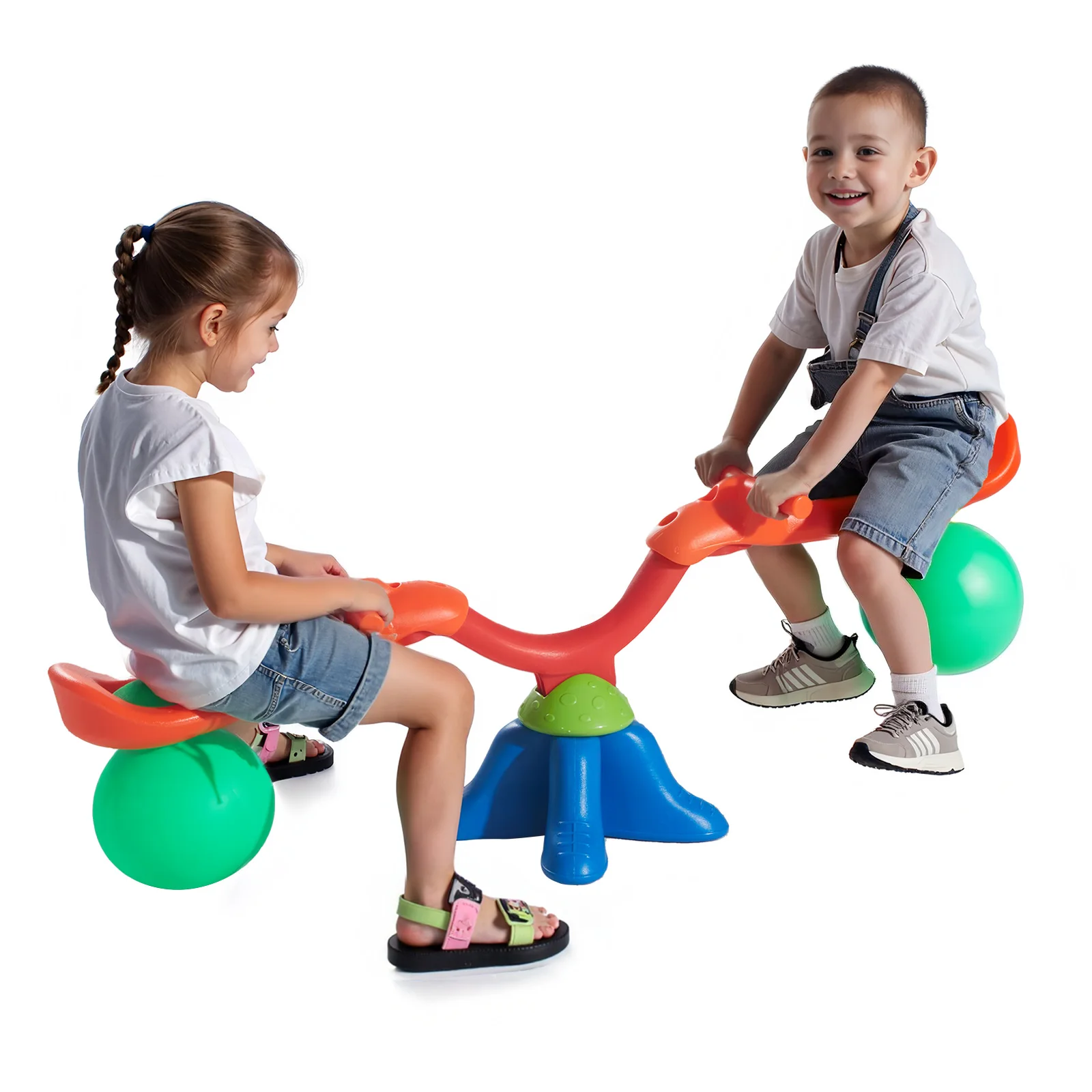 SucceBuy Kinderwip 55 pond per zitplaats Zit- en Spin Teeter Totter 360 °   Roterende buitenspeeltoestellen voor spelende kinderen