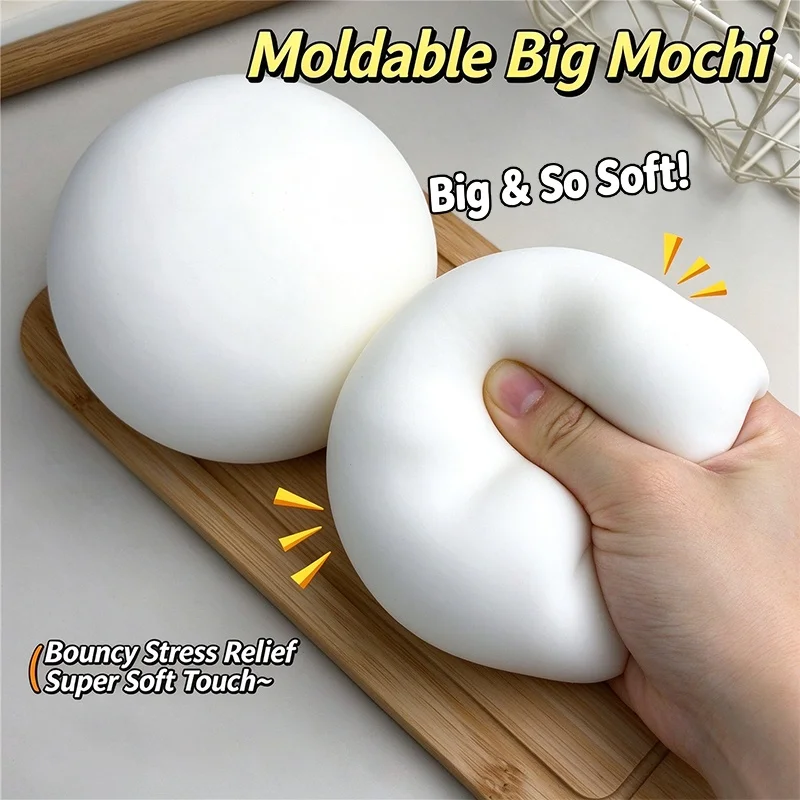 Stress Relief Squishy Ball Toy Simulated Big Stuffed Bun Mantou Flour Filled Slow Rising Squeeze Sensory Toy Gift for Adults