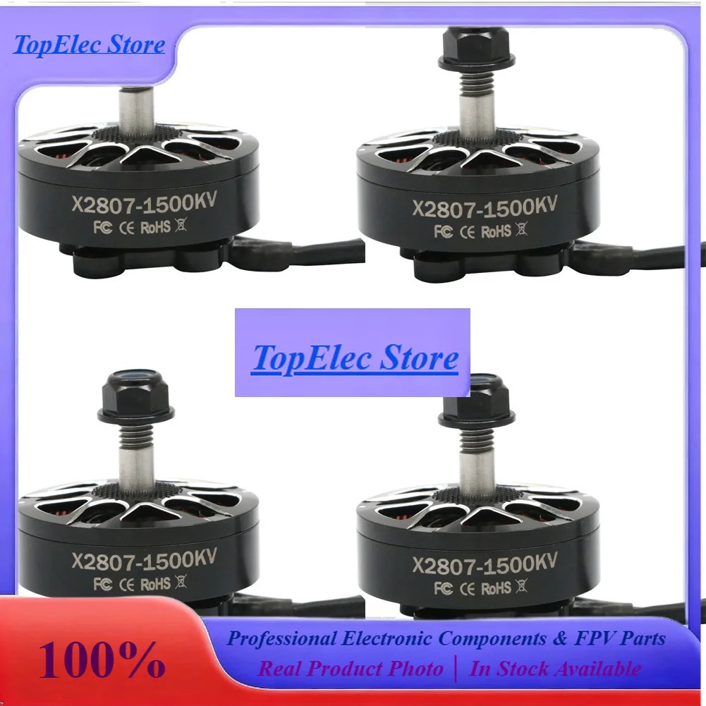 TopEs4pcs RC DIY Parts X2807 2807 Motor 1300KV 4S 1500KV 1700KV 6S Brushless Motor For FPV 7inch Long Range Mark4 LR7 Drones