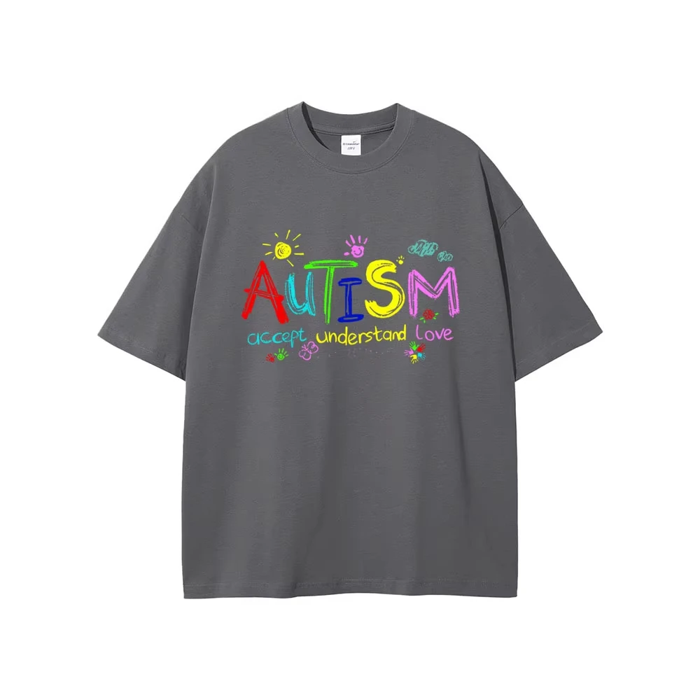 Autism Accept Understand Love T-shirts Men Women Fashion Oversized Streetwear Summer Male Casual Soft Cotton Short Sleeve Tshirt