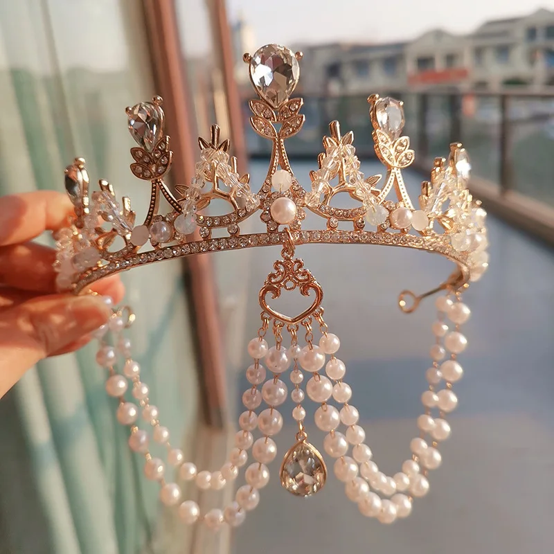 New Exotic National Style Headdress Crown Virgin Pearl Forehead Holy Girl Tuinga Trip Shoot Hair Accessories Women