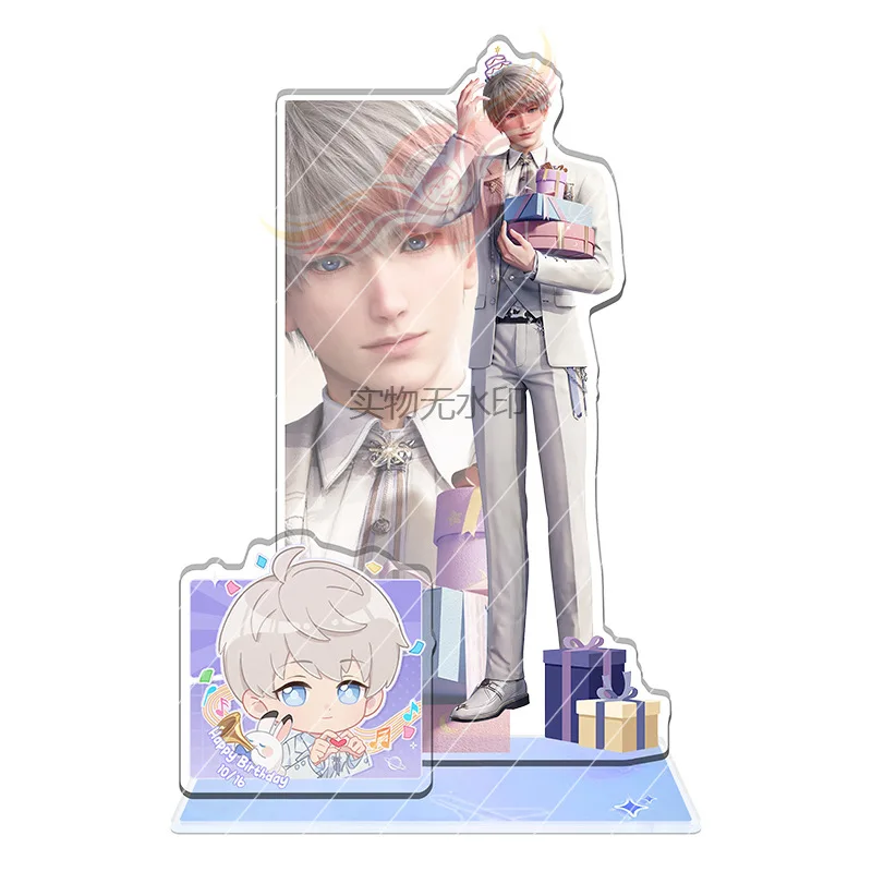 Love and Deepspace Stand Xavier Zayne Rafayel Sylus Caleb‌ Birthday Themed Double Colored Window Game Model Ornament Keychain