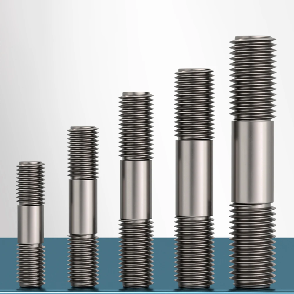 2 Pcs -10 Pcs Double-Head Threaded Stud Rod Bolt TA2 Pure Titanium Screw M4 M5 M6 M8 M10 Length20/30/40/50/60/70/80/90/100/150mm