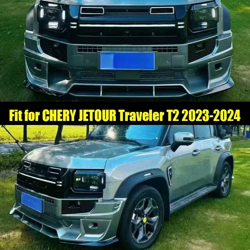 

New! Car Grille Front and Rear Bumper Fit for CHERY Jetour Traveller T2 2023 2024 Starship Kit Car Body Kits Car Exterior Access