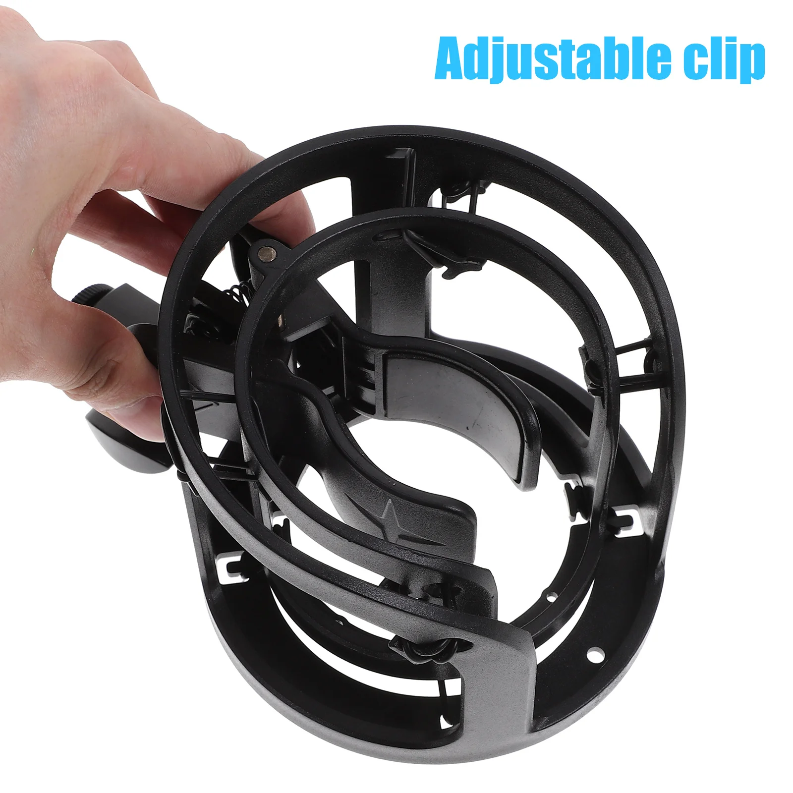 

Mic Stand Clip Universal Microphone Holder Adjustable Antivibration Durable Plastic for Indoor Outdoor Radio Use