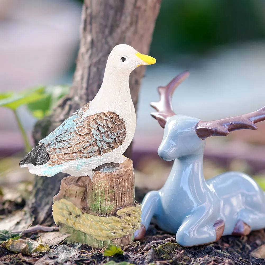 

Aquarium Decor Fish Tank Micro L scape Delicate Mini Bird Seagull Resin Lifelike Model L scaping Pet Supplies Decorations