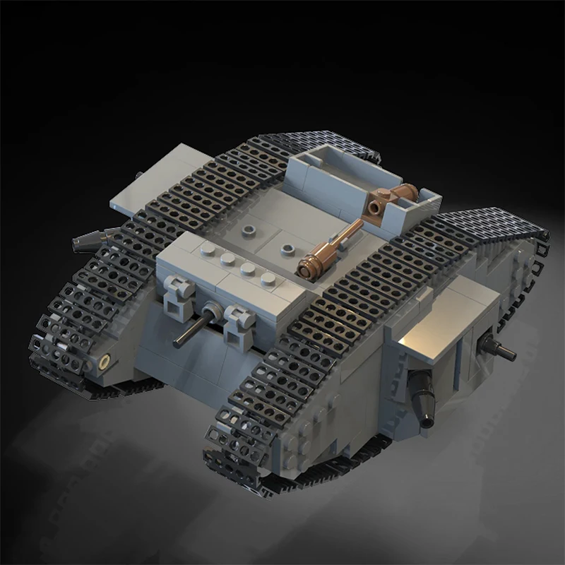 MOC WW1 Germania Militare A7V Carro Armato di Combattimento Building Blocks Set Mark IV Maschio e Nero Carro Armato Pesante Veicolo di Guerra Mattoni Giocattoli Regalo