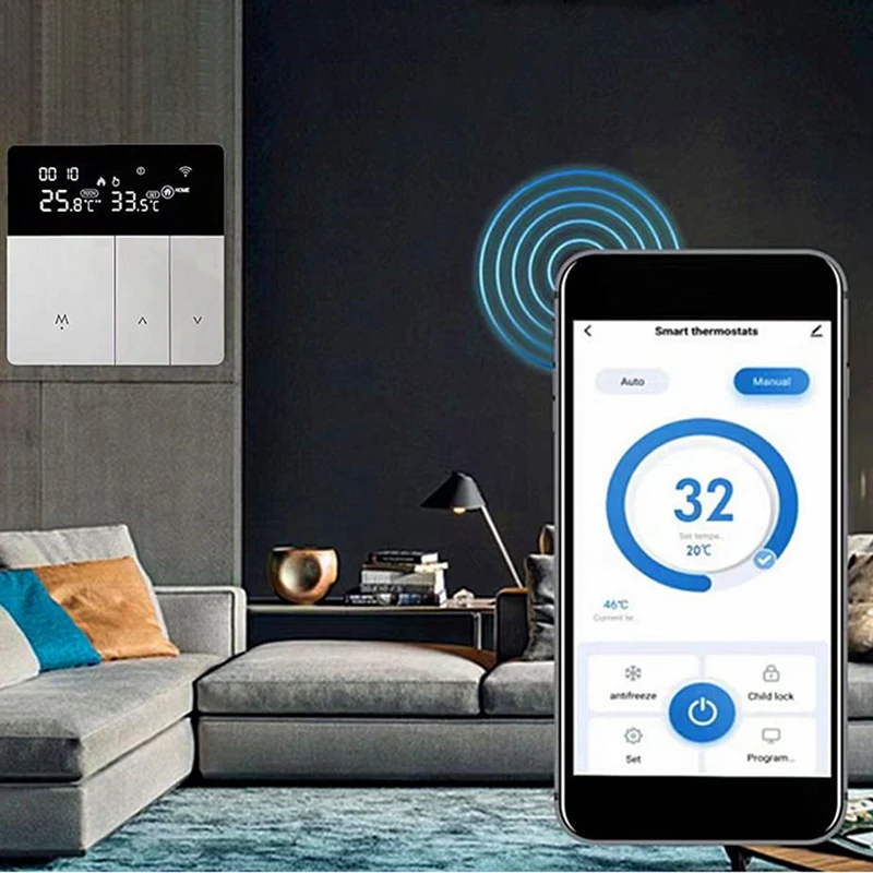 ترموستات مياه Tuya WiFi ، تدفئة أرضية كهربائية ، غلاية غاز ماء ، درجة حرارة ذكية ، جهاز تحكم عن بعد صوتي
