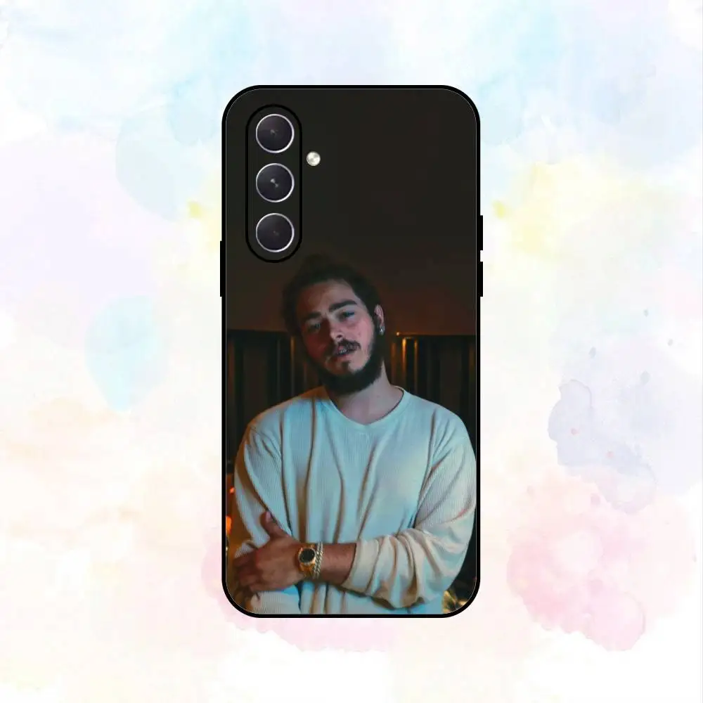 P-Posts Singer M-Malone   Phone Case For Samsung Galaxy A73,A72,A71,A70,A53,A52,A51,Others Soft Black Shell