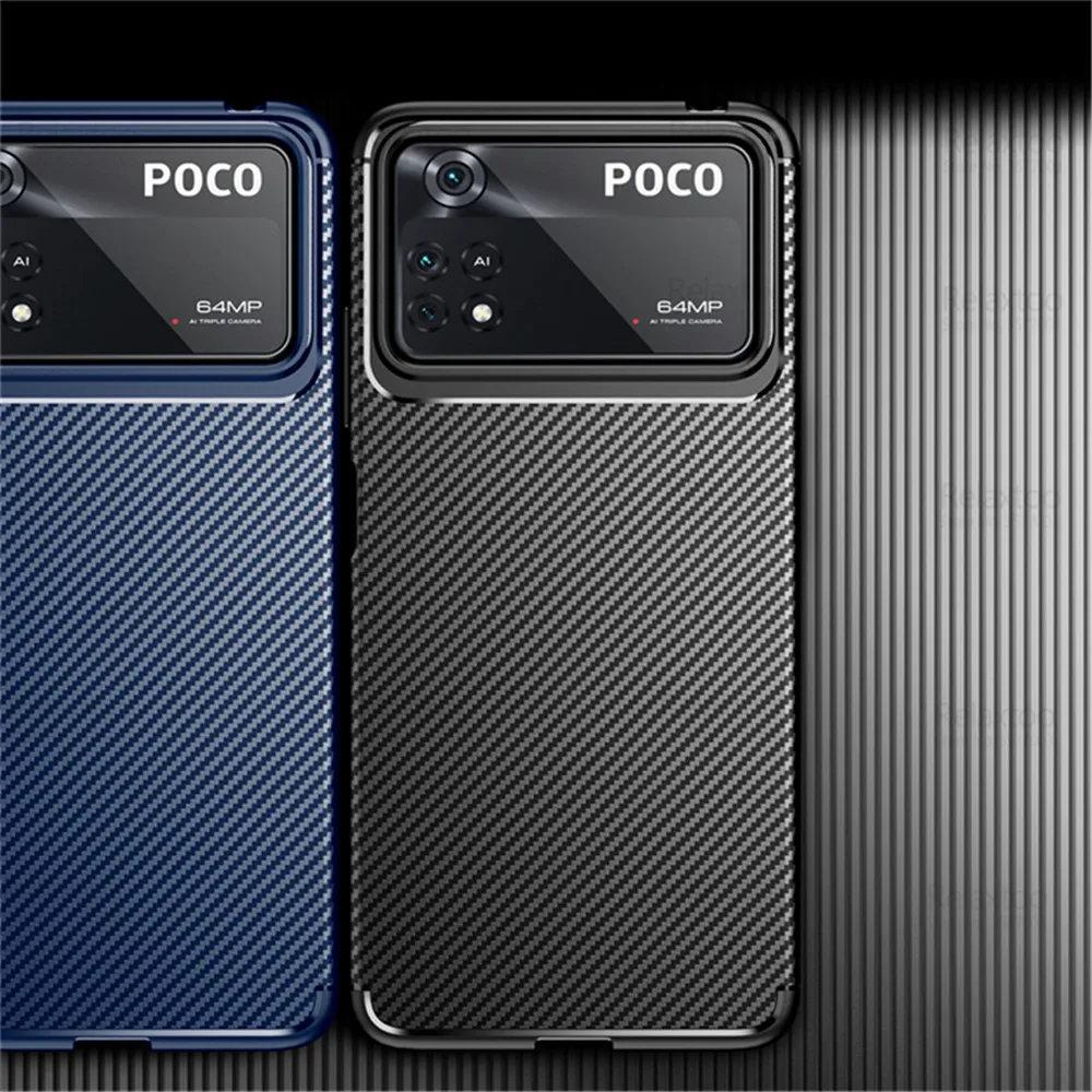 For Xiaomi Poco X4 Pro 5G Case Silicone Slim Carbon Fiber Back Cover Poko Poxo PocoX4 4X X 4 Pro X4Pro NFC Protect Bumper Fundas