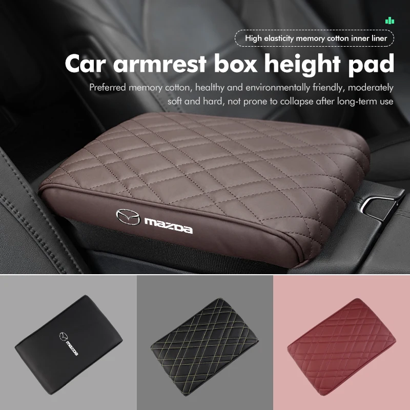 Universal Car Armrest Box Height Pad Support Storage Cushion For Mazda 6 3 CX5 5 2 323 CX7 Demio Atenza Axela MX30 CX30 CX3